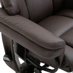 Massage Sofa Recliner Chair w/ Footrest, 10 Vibration Point, Faux PU Leather, Brown