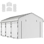 Carport Replacement Sidewall Panel for 12' x 20' Carports, UPF50+ Waterproof Replacement Side Wall Cover, White