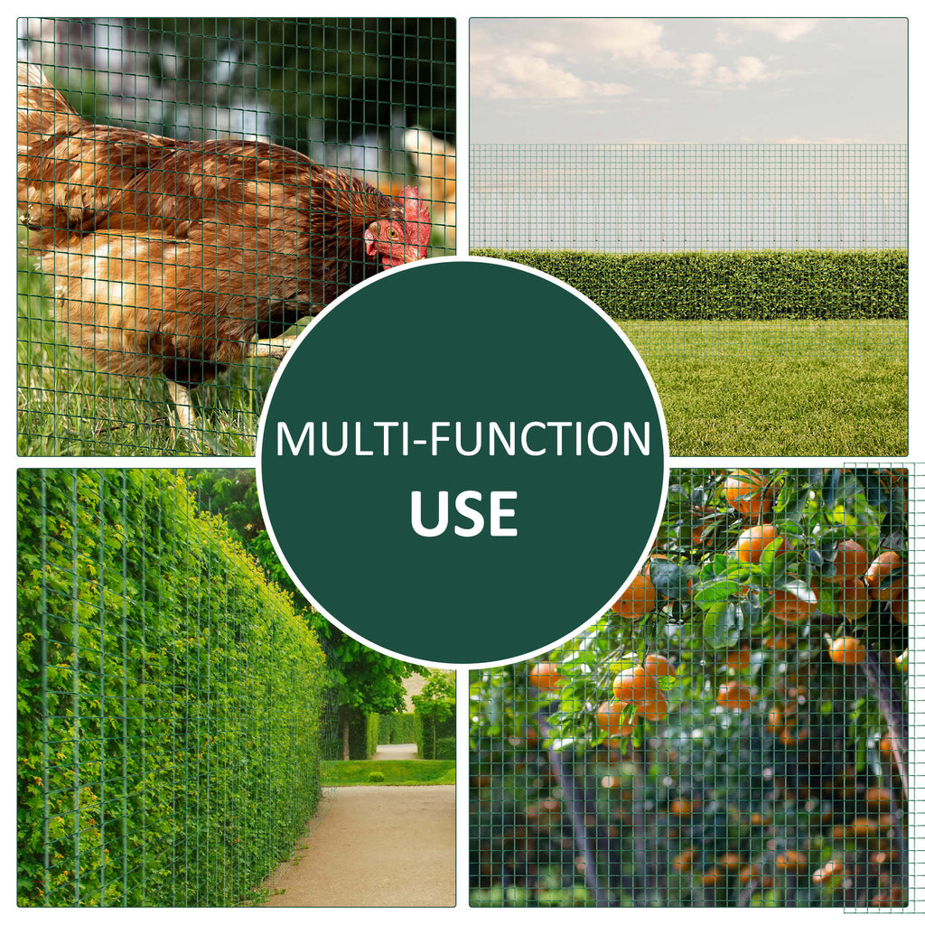 PVC Coated Steel Chicken Rabbit Mesh Fencing Wire Garden Galvanized Fence Border