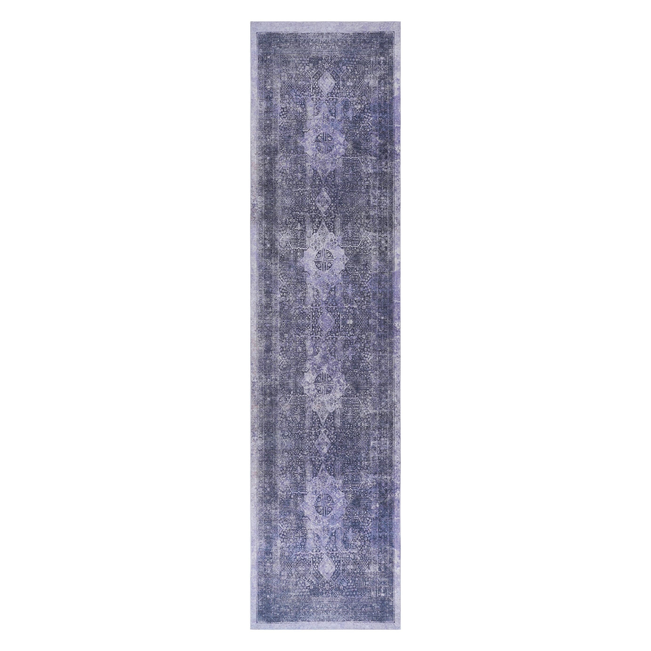2x10 Low-Pile Non-Slip Non-Shedding Washable Area Rug, Kid and Pet Friendly, Foldable for Bedroom, Kitchen, Dining Room, Anthracite