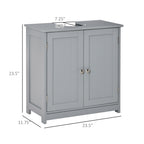 Bathroom Vanities, Bathroom Sink Cabinets with U-Shape Cut-Out and Adjustable Internal Shelf, Gray