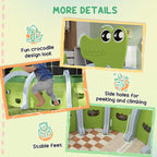 Crocodile Design Kids Play Tunnel for Kids to Crawl Through, 76" Long