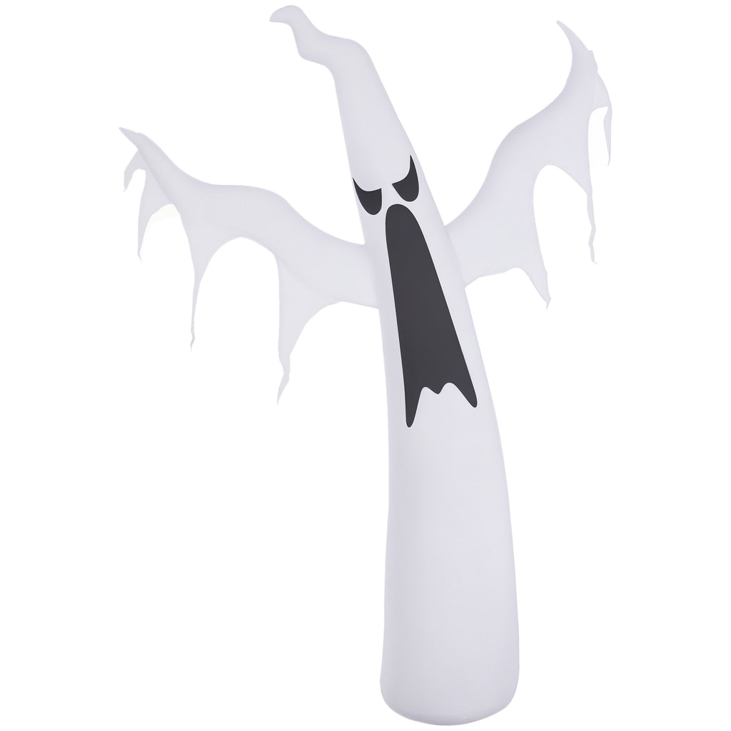 6' Tall Halloween Inflatables Outdoor Decorations White Ghost, Light Up Blow Up Yard Decor with LED Light and Fan Indoor Outdoor for Garden, Lawn, Party, Holiday