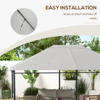 10' x 13' Gazebo Canopy Replacement Roof for 84C-116, Light Gray
