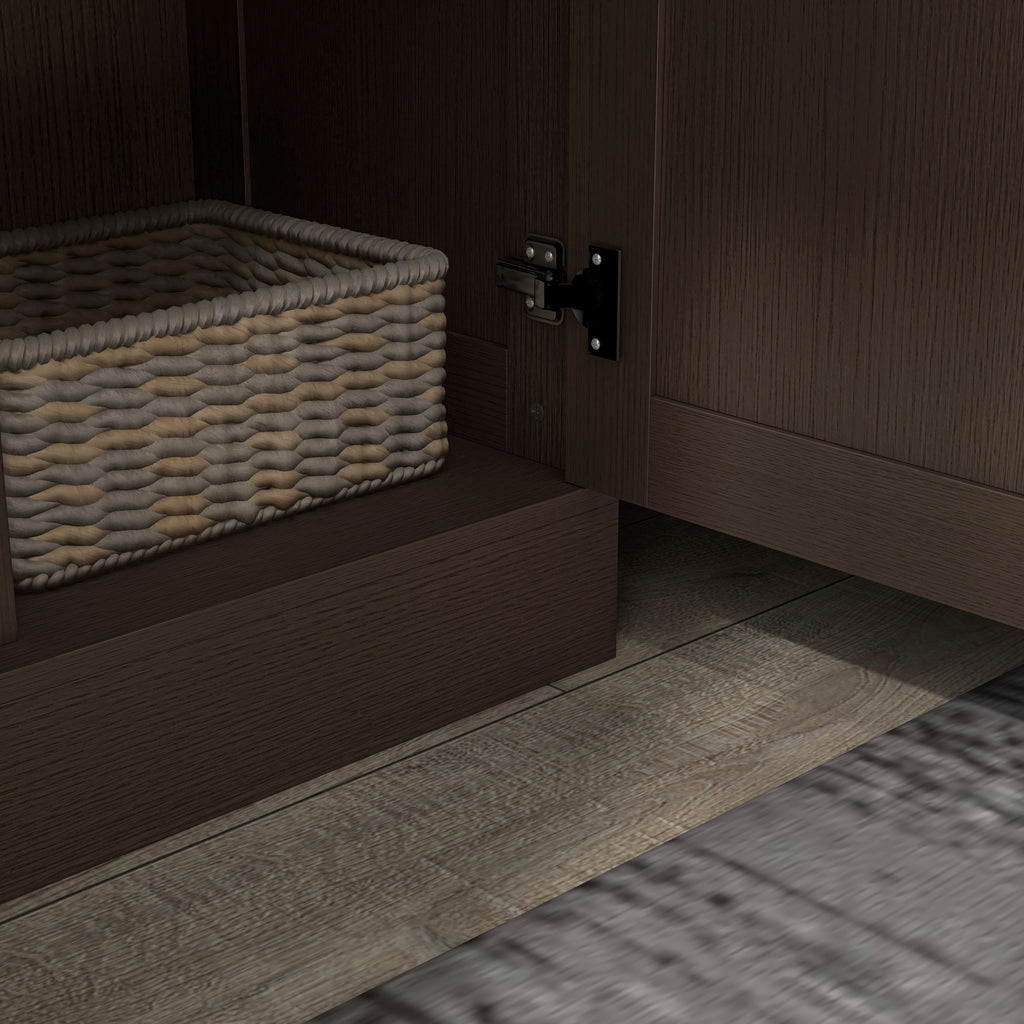 Storage Cabinet w/ Storage Shelves, Pantry Cabinet, Coffee