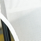 Folding Chaise Lounge Chair, Pool Sun Tanning Chair, Outdoor Lounge Chair with Reclining Back, Breathable Mesh Seat, Headrest for Beach, Yard, Patio, Cream White