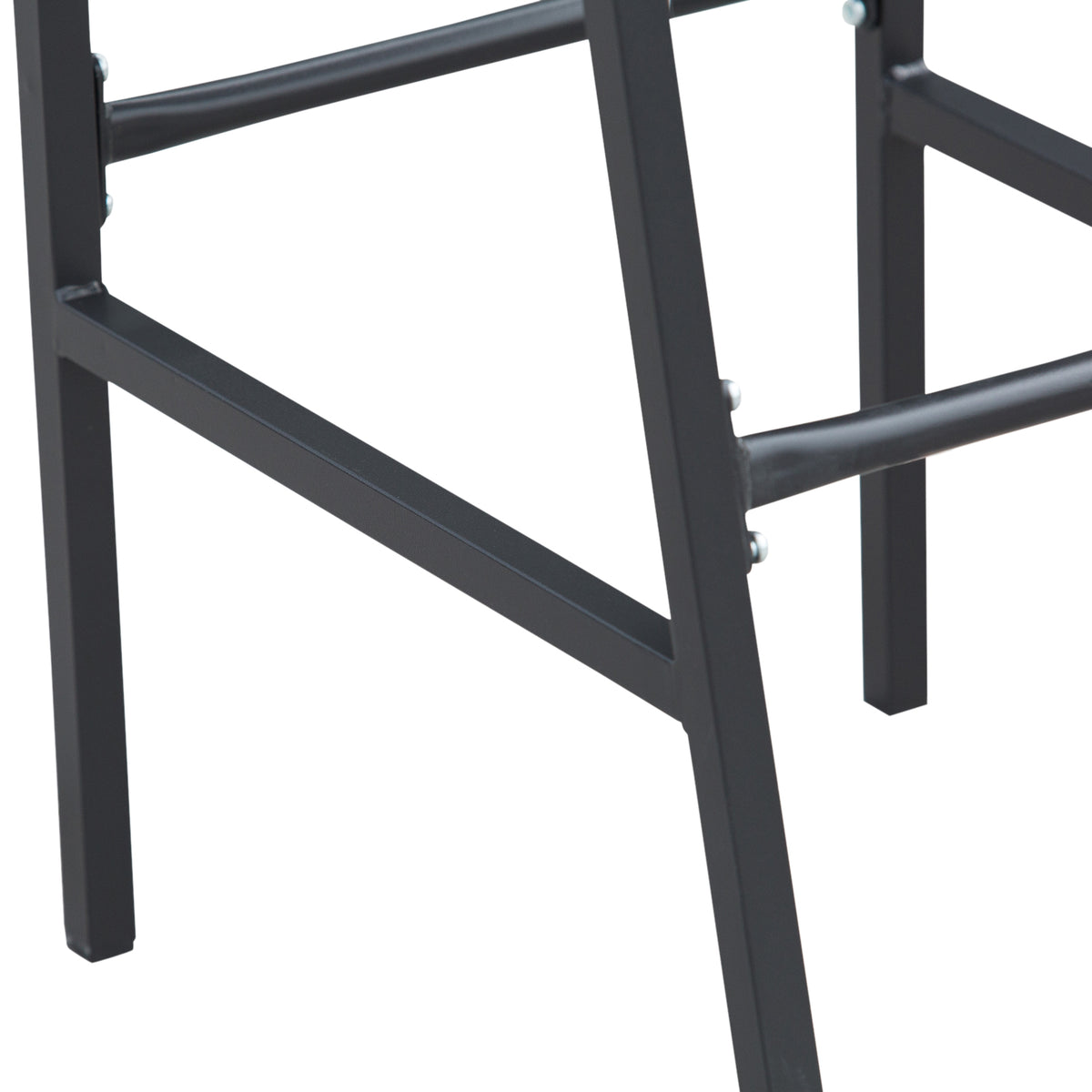 3 Piece Bar Height Outdoor Bistro Set for 2, Charcoal Gray