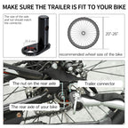 Bicycle Cargo Trailer, Two-Wheel Bike Luggage Wagon Trailer with Removable Cover, Fits 20" - 26" Bicycle Wheels, Yellow
