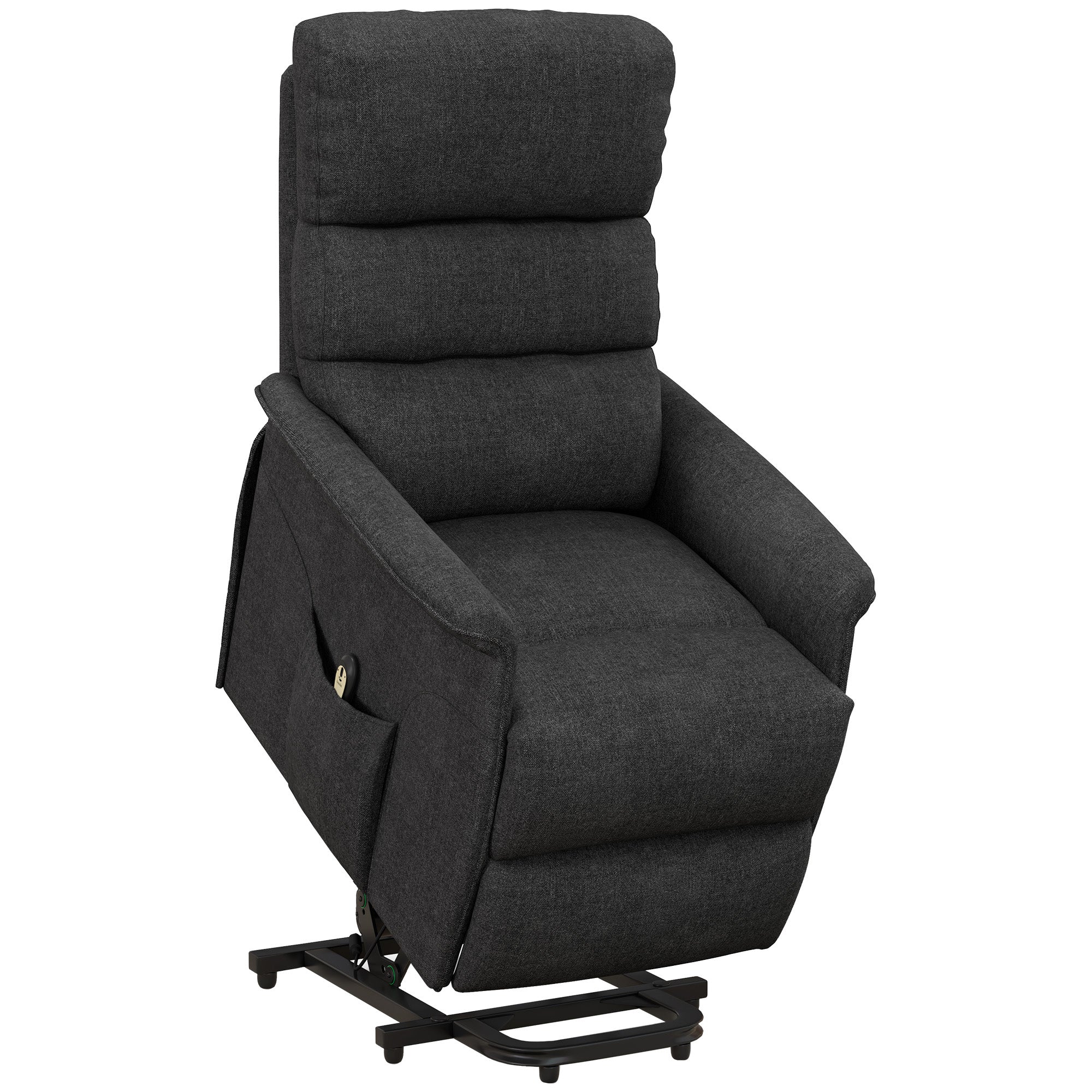 Power Lift Chair for Seniors, Electric Lift Recliner Chair with Remote Control, Side Pockets for Living Room, Black