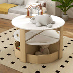 5 Piece Kids Table and Chairs Set with Storage for Art, Craft, Drawing, Playroom, Classroom, Nursery, White