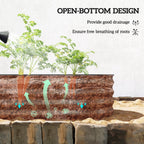 7.9' x 2' x 1' Galvanized Raised Garden Bed Kit, Metal Planter Box with Safety Edging, Brown