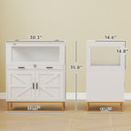 Hamster Cage with Storage Cabinet, Small Animal Cage with Pull Out Drawer and Acrylic Panels, 30" x 19.5" x 36"