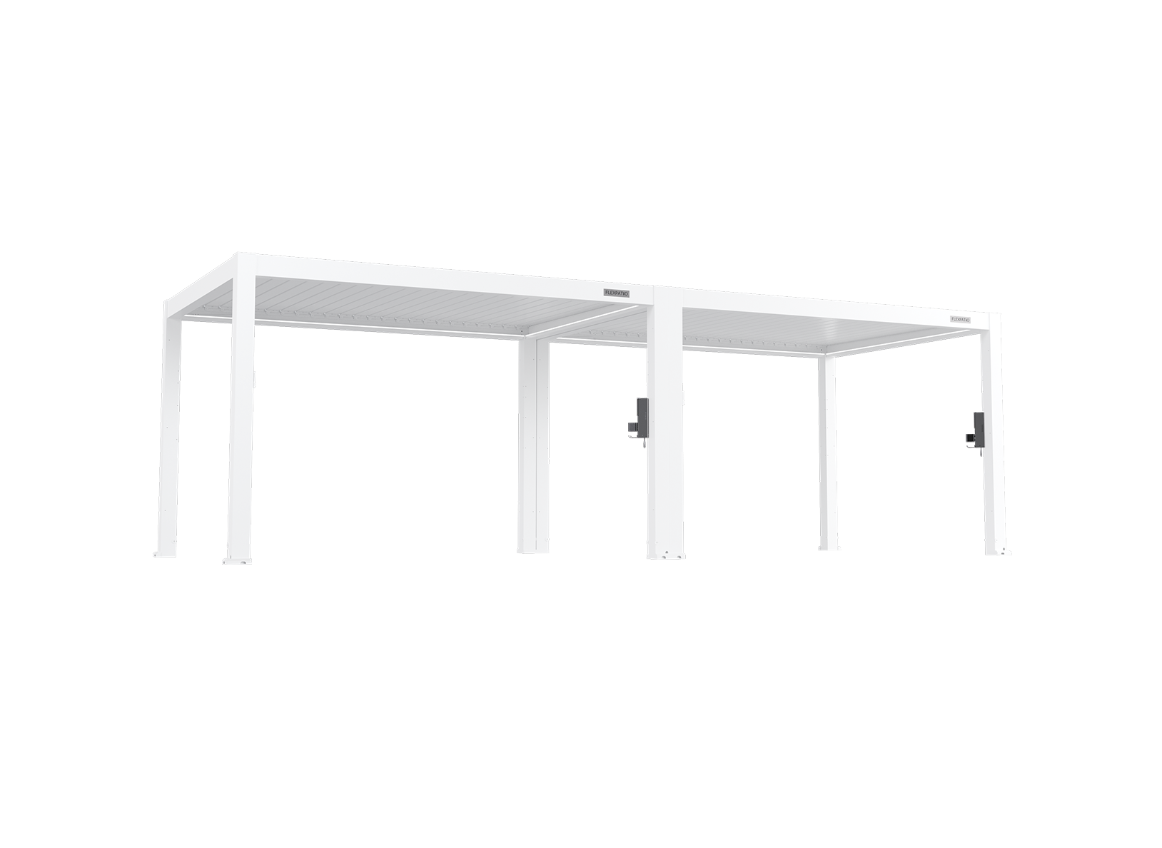 POWER+ PRO Gen 2 Motorized Pergola 10' x 26' White – 6063-T5 Aluminum, Motorized Louvers & Integrated LED Lighting
