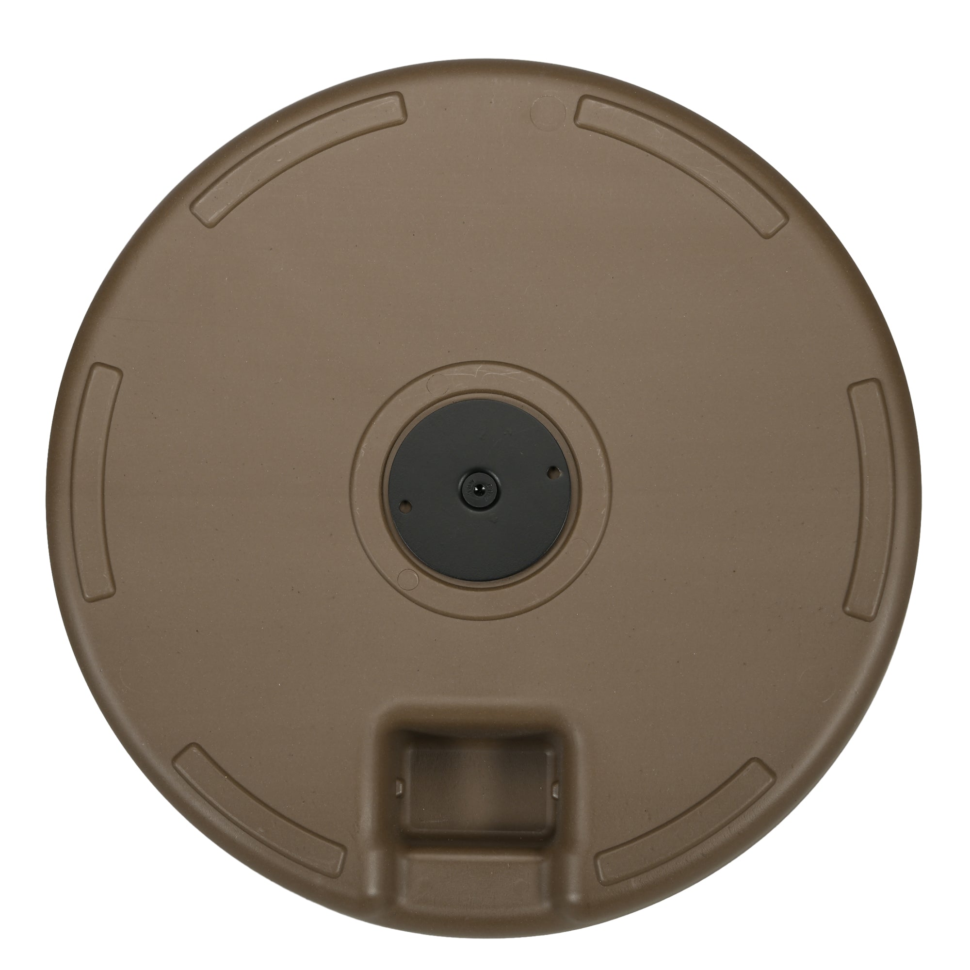 Umbrella Stand for 1.5" or 2" Umbrella Poles, Round Fillable Umbrella Base for Outdoor, Lawn, Deck, Brown