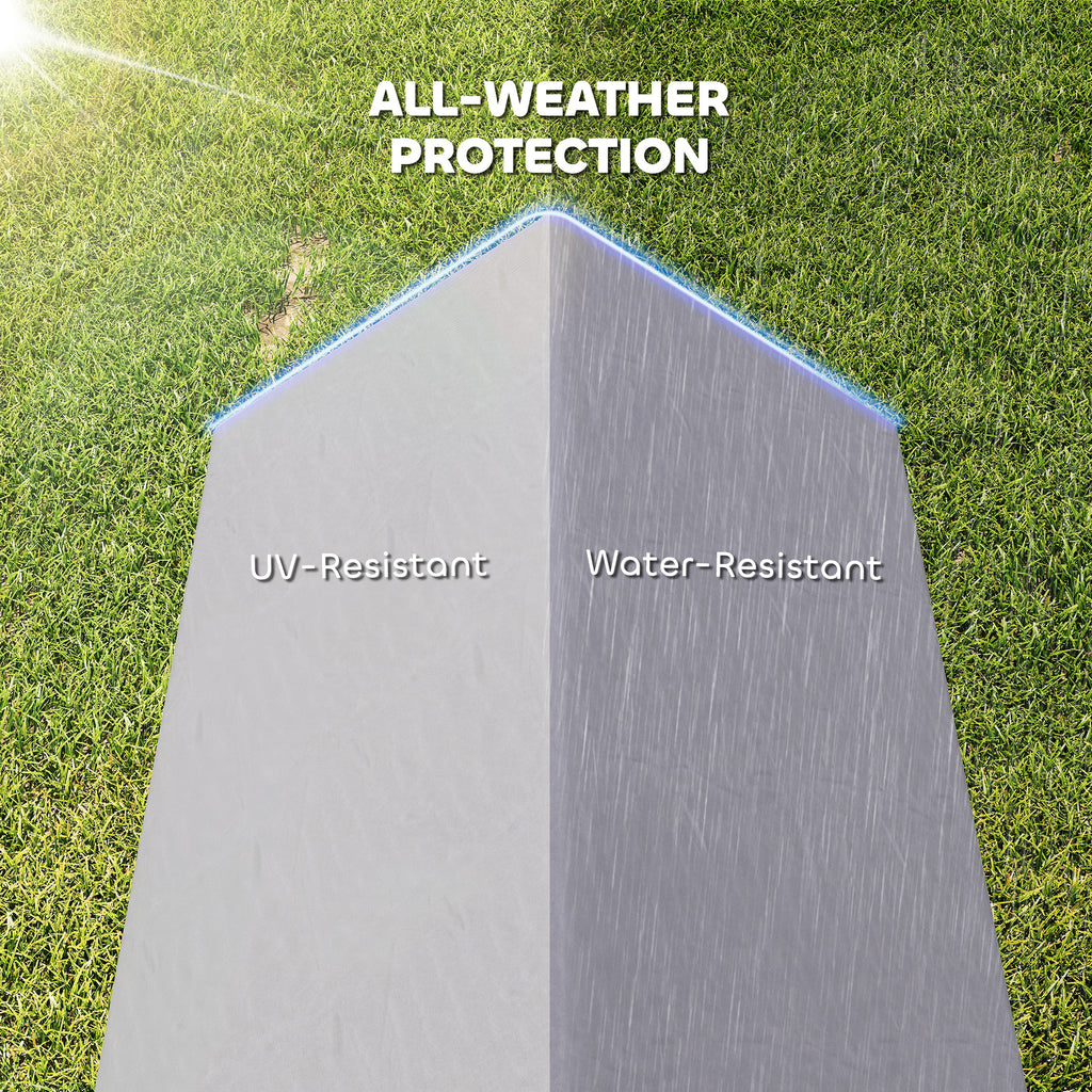 Metal Chicken Coop, Large Chicken Run with Water-Resistant & Anti-UV Cover for 7-9 Hens, Outdoor Hen House with 10 Doors