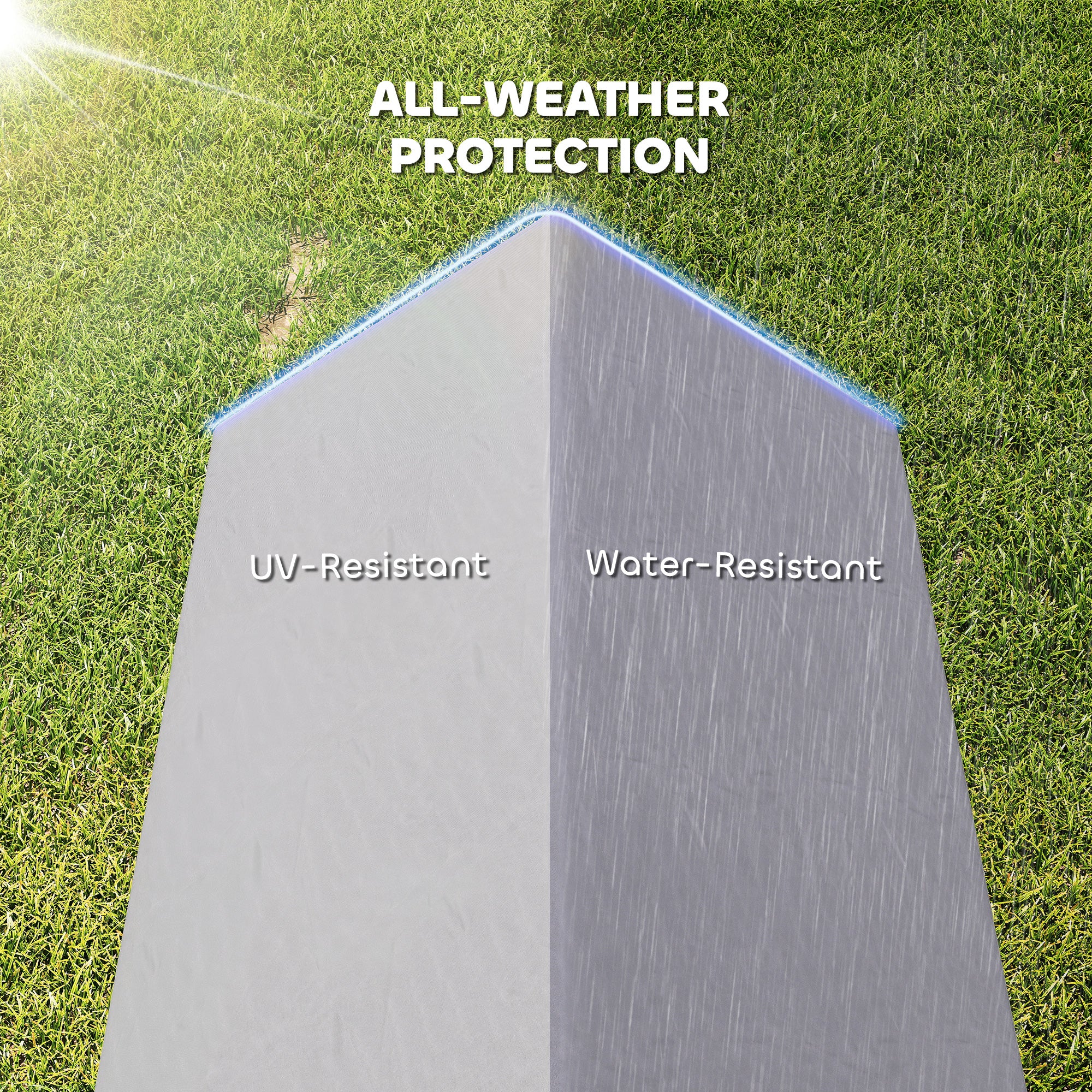 Metal Chicken Coop, Large Chicken Run with Water-Resistant & Anti-UV Cover for 7-9 Hens, Outdoor Hen House with 10 Doors