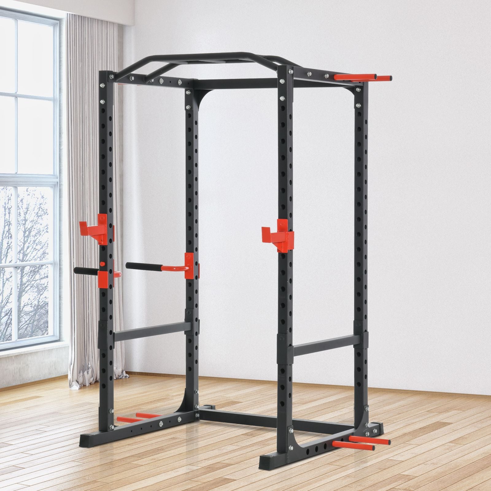 Power Tower Pull Up Bar Squat Rack Power Cage At Home Workout Equipment,Upper Body Strength Training Equipment