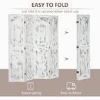 Screen Divider Room Divider Screen with Foldable Design for Indoor Bedroom Office 5.5' Rustic White