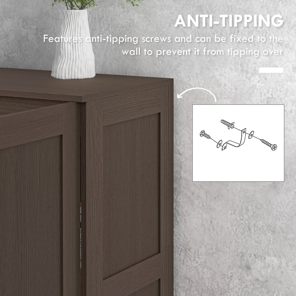 Storage Cabinet w/ Storage Shelves, Pantry Cabinet, Coffee