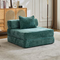 Compressed Sofa Single Seater Modular Sectional with Chenille Fabric, Modular Sofas for Small Spaces Convertible Floor Sofa Bed, 39.5" L x 39.5" W x 25" H, Beige