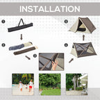 2-3 People Pop Up Camping Tent Waterproof Automatic Instant Tent Portable Cabana Beach Tent with Rainfly, Carry Bag, Windows and Doors, Outdoor Camping Hiking Indoor