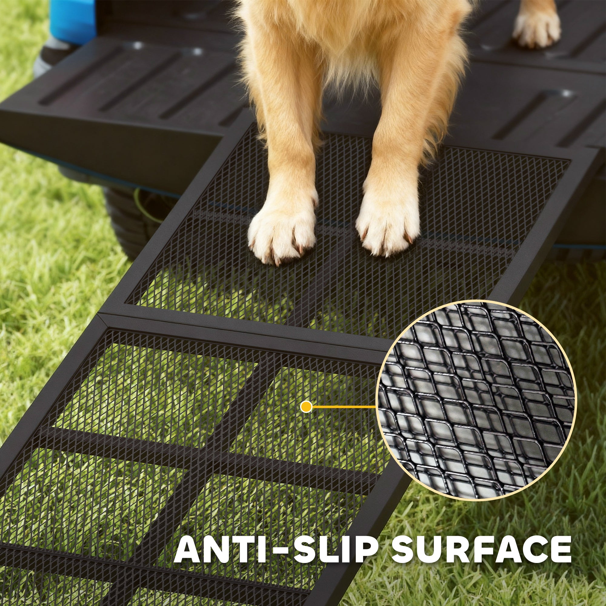 Dog Car Ramp, 75" x 20" Extra Long and Wide, Non-Slip Surface, Folding Portable Pet Ramp for Large, Small & Senior Dogs