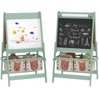 Art Easel for Kids with Paper Roll, Blackboard, Whiteboard, Storage