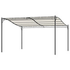 10' x 13' Outdoor Pergola Gazebo, Steel Patio Canopy with Weather-Resistant Fabric and Drainage Holes, Cream White
