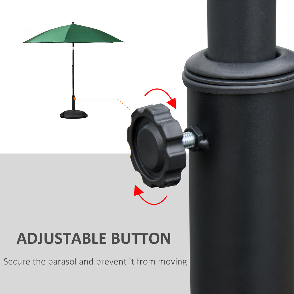 20" 55 lbs Round Cement Umbrella Base Stand Market Parasol Holder with Tightening Knob & Easy Setup, for Φ1.3", Φ1.5", Φ1.9" Pole, for Lawn, Deck, Backyard, Garden, Black