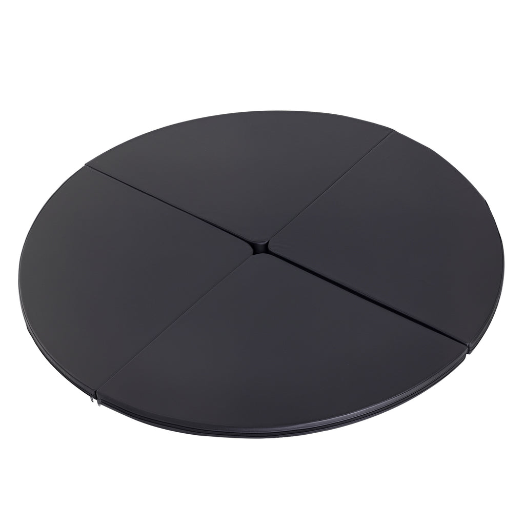 Pole Dance Mat, 2"T x 5'W Folding Pole Crash Mat for Home, Lightweight and Foldable, Black
