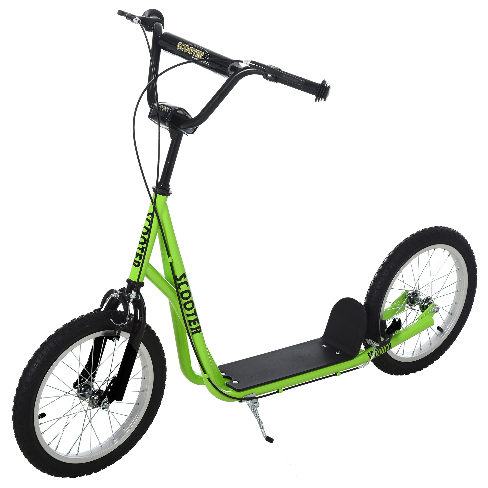 Youth Scooter Kick Scooter for Kids 5+ with Adjustable Handlebar Front and Rear Dual Brakes, Light Green