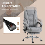 Massage Office Chair, Heated Reclining Computer Chair with Adjustable Height and Footrest