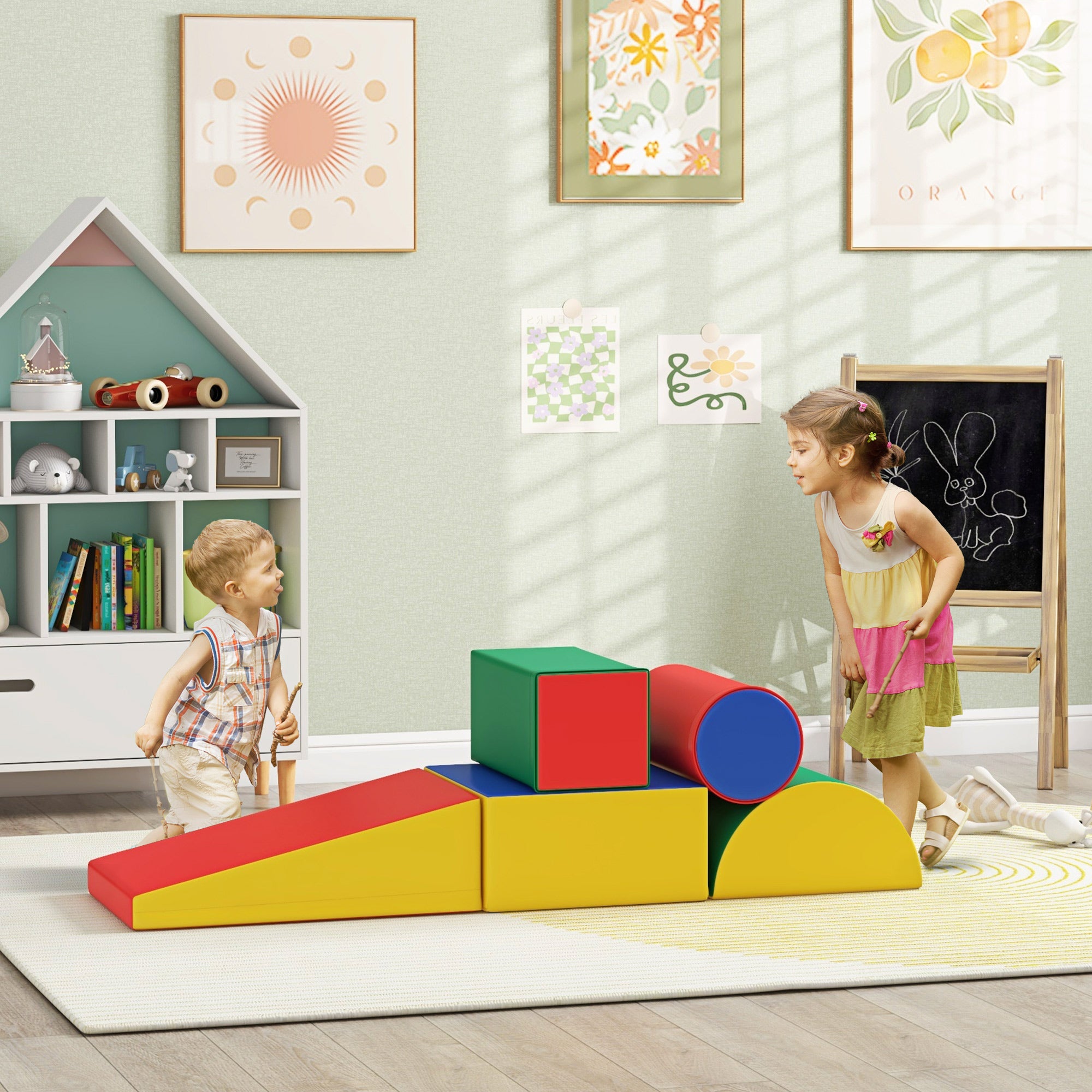 5 Piece Climb and Crawl Activity Play Set, Assorted