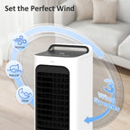 Room Air Cooler with Ice Packs, Ice Cooling Fan Water Humidifier Unit with Remote, Timer, Oscillating