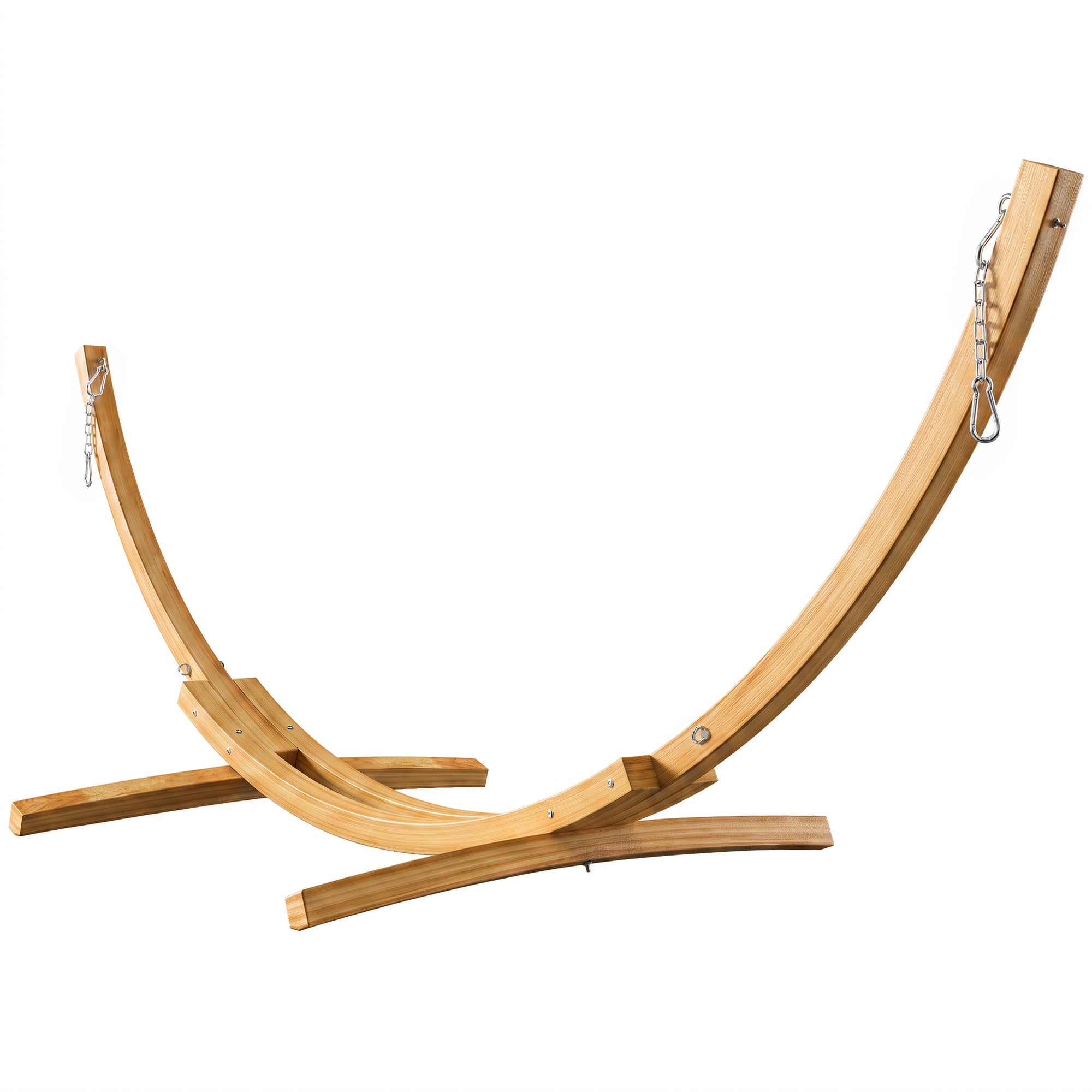 10.6' Wooden Hammock Stand Only, Universal Hammock Frame for Single Bed, Garden Picnic Camp Accessories, 264lbs, Natural