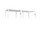 POWER+ PRO Gen 2 Motorized Pergola 13' x 33' (10-Post) White 6063-T5 Aluminum Motorized Louvers