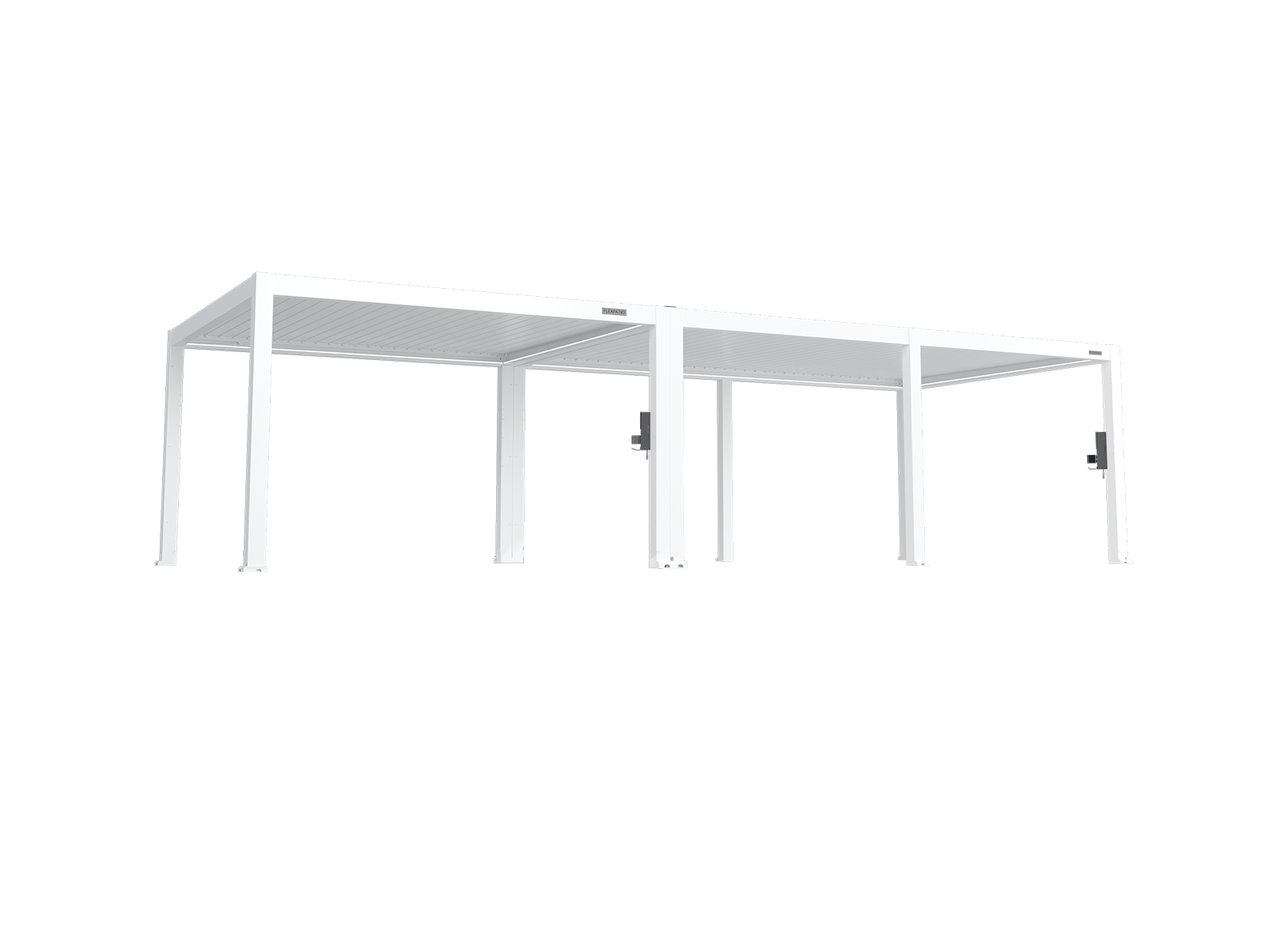 POWER+ PRO Gen 2 Motorized Pergola 13' x 33' (10-Post) White 6063-T5 Aluminum Motorized Louvers