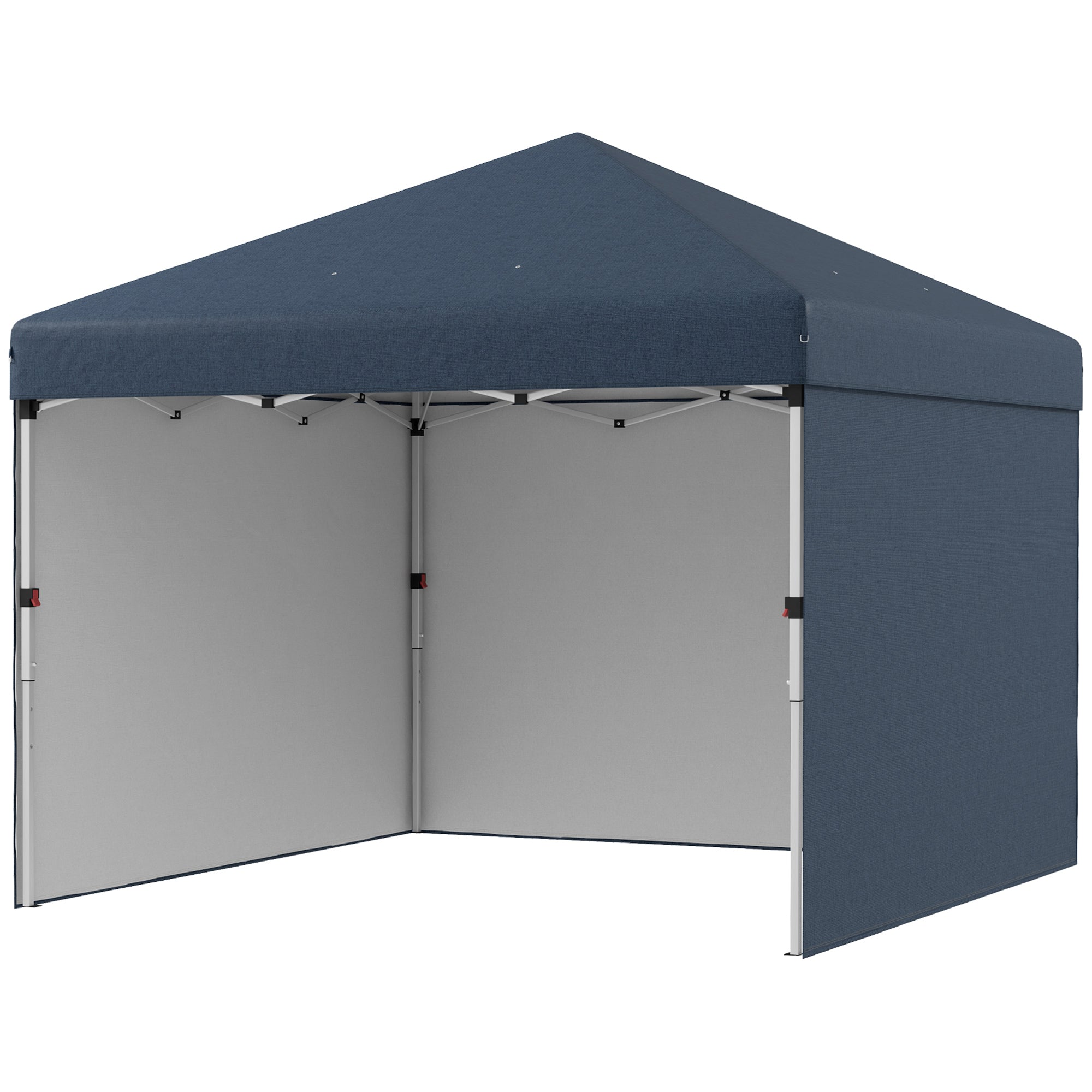 10' x 10' Pop Up Canopy with Sidewalls, Weight Bags and Carry Bag, Height Adjustable Tent for Parties, Navy