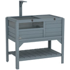 Tortoise Habitat with Shelf Storage Tortoise Gift Accessory with Weather Protection for Indoor, Gray