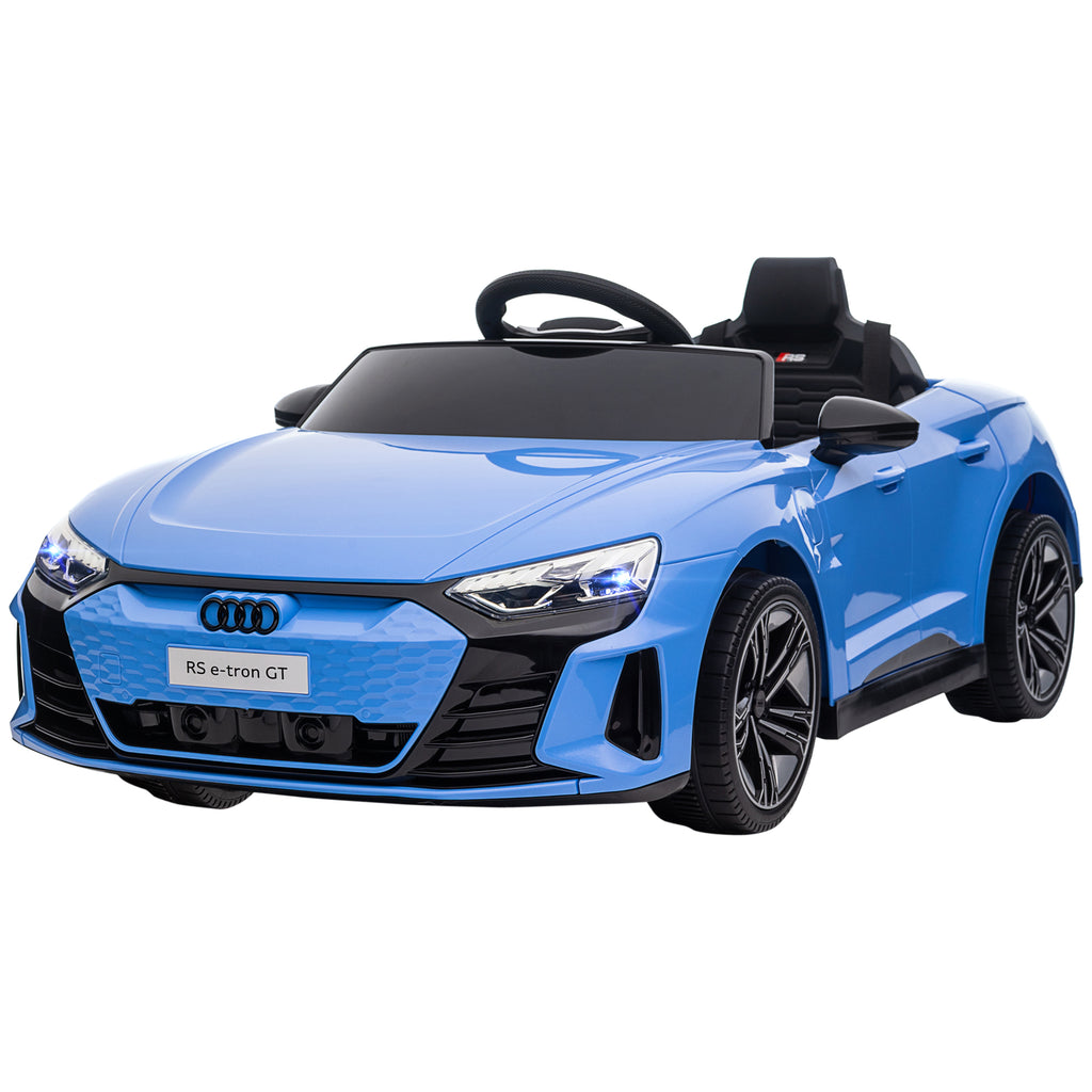 Electric Car for Kids, 12V Licensed RS E-tron GT 3.1 MPH Kids Ride on Car, Ride-on Toy with Remote Control, 4 Suspension Wheels, Horn, Music, Lights, for Boys and Girls, Blue