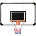 Wall Mounted Basketball Hoop with Shatter Proof Backboard, Durable Rim and All-Weather Net for Indoor and Outdoor Use