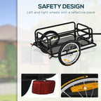 Bike Trailer, Foldable Bicycle Trailer with16 Inch Pneumatic Tire, Universal Coupler, Foldable Frame and Safe Reflectors Design, Large Load Capacity, Black