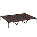 XL Elevated Dog Bed, Outdoor Raised Dog Bed, Portable Pet Cot w/Carry Bag Metal Frame Breathable Mesh Indoor and Outdoor Tan