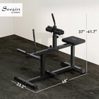 Adjustable Steel Seated Calf Raise Exercise Strength Training Gym Equipment, Black