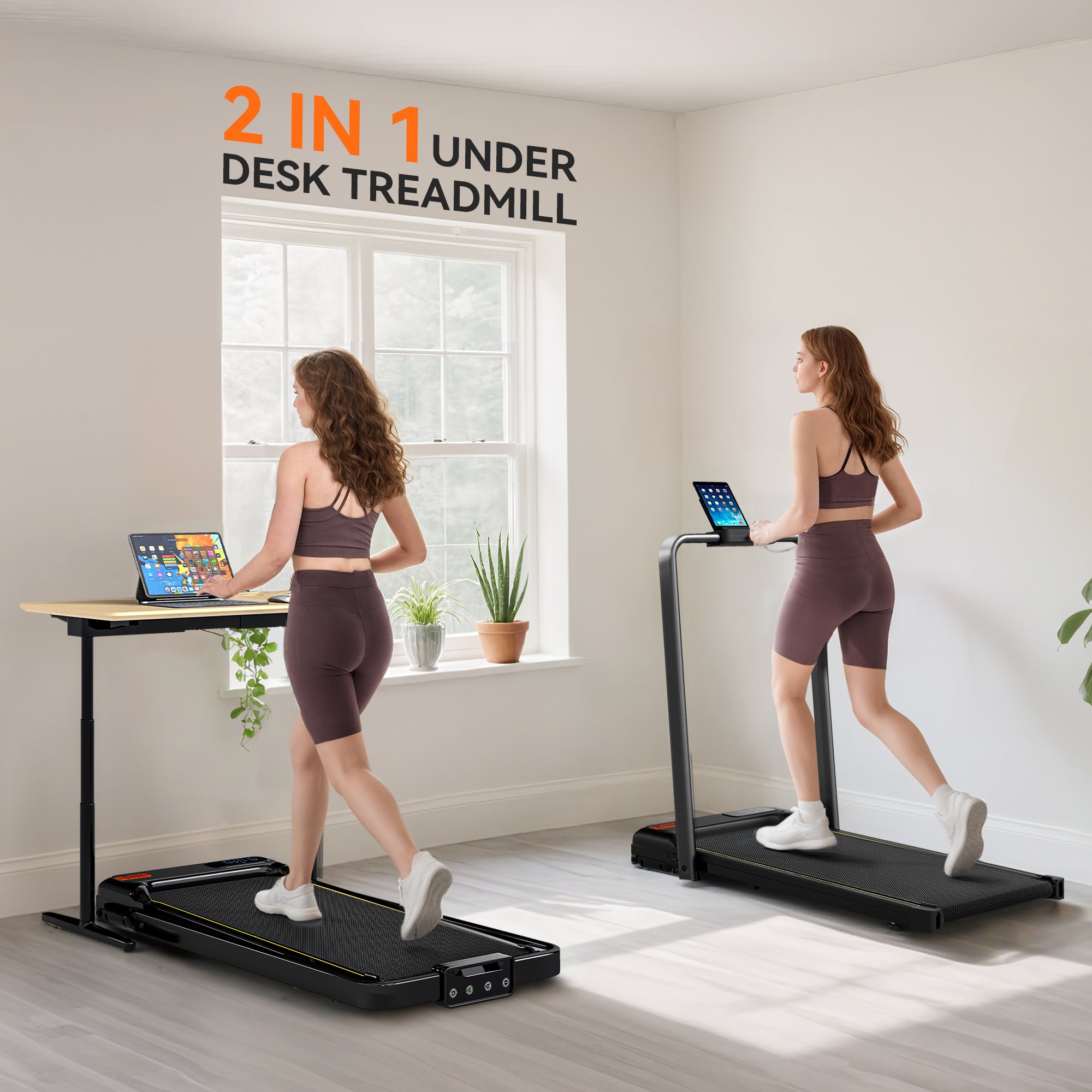 Walking Pad Treadmill, 0.6–6.2mph Foldable Under Desk Treadmill with Incline, Wheels, LED Display and Remote Control