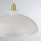 Pendant Lamp with Astral Single Light, Brass Finish for Entrance or Kitchen Island, 14" L x 14" W x 8" H, Gold+White