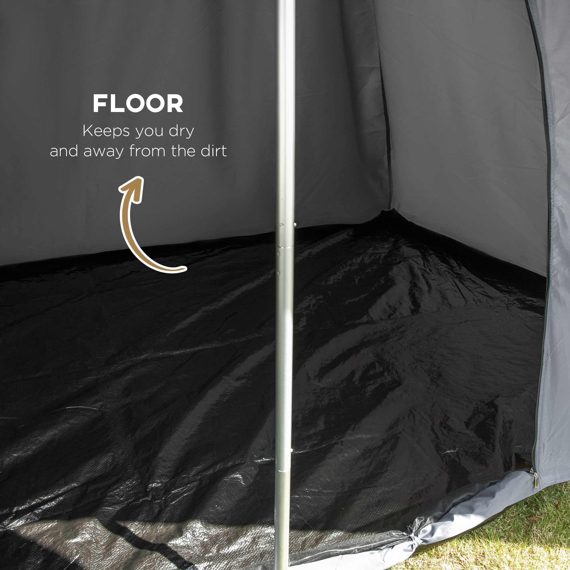 15.4'x15.4'x8.5' Teepee Tent, Waterproof Camping Tent with Porch Area, Floor and Carry Bag, for 2-3 Person Outdoor Backpacking Camping Hiking, Coffee