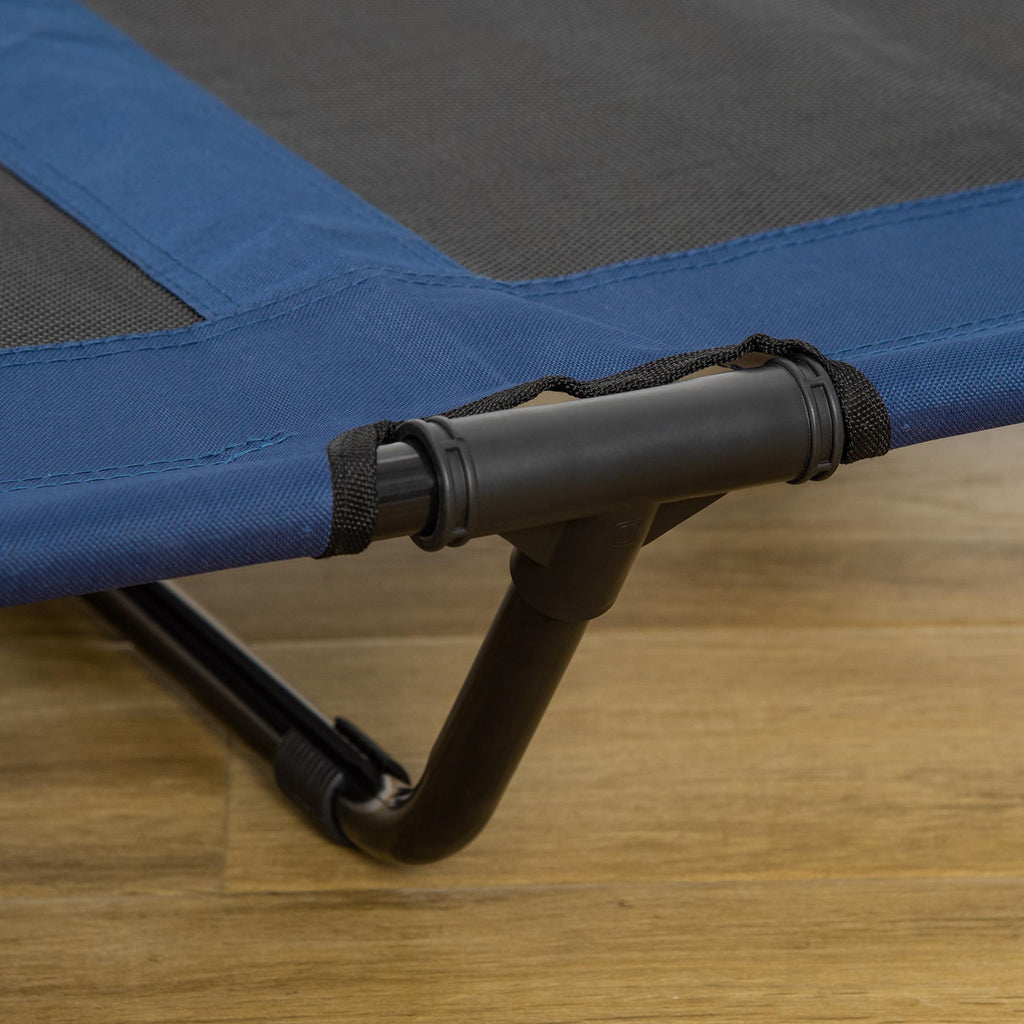 36" x 30" Elevated Cooling Summer Dog Cot Pet Bed with Mesh Ventilation - Blue