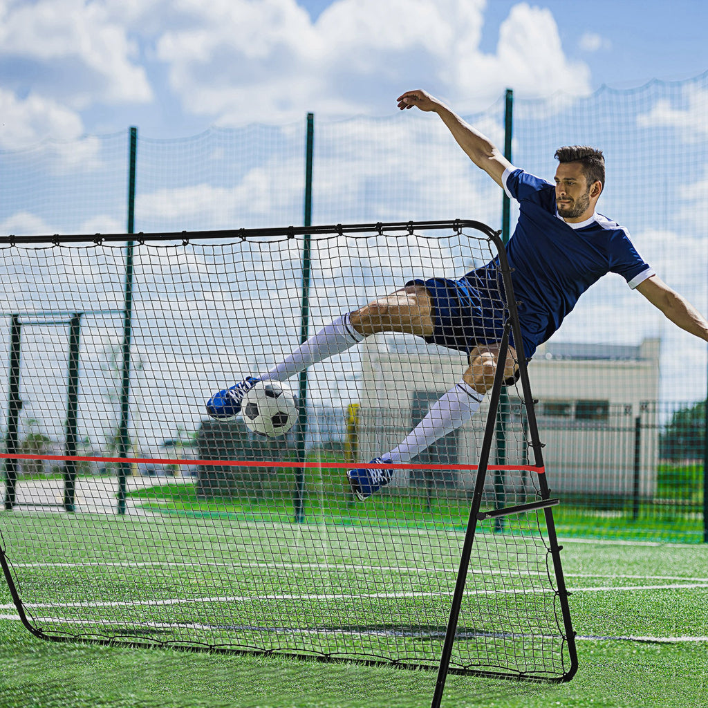 Soccer Rebounder Net, Adjustable and Foldable Multi-Sport Training Bounce Back Net, Target Goal for Soccer Practice and Training, 8.5' x 6.5'
