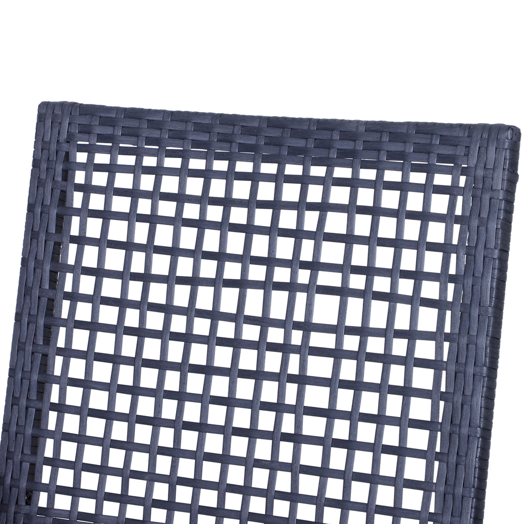 3pcs Patio Bar Set with Soft Cushion, Rattan Wicker Outdoor Furniture Set for Backyards, Lawn, Deck, Poolside